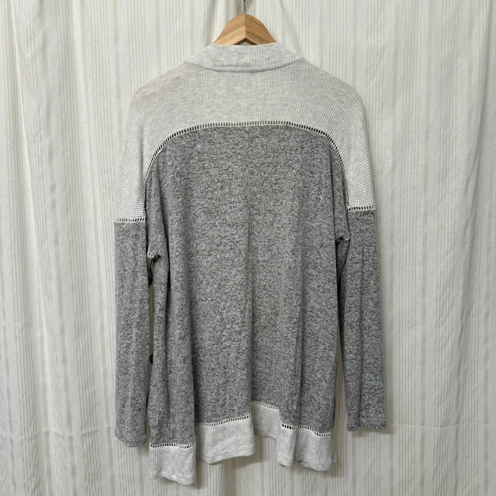 EUC💕 Olive & Oak Drop Shoulder Long Sleeve Open Cardigan with Pockets - Picture 2 of 7